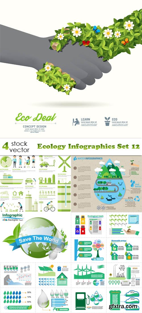 Vectors - Ecology Infographics Set 12