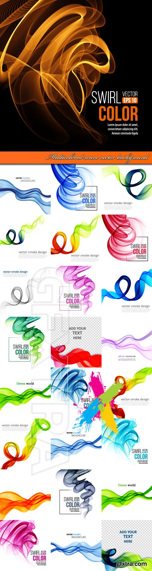 Multicolored wave vector background