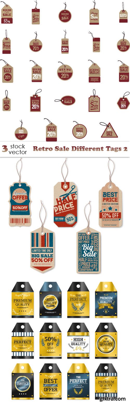 Vectors - Retro Sale Different Tags 2