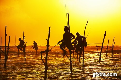 Sri Lanka Collection landscape of the world sea beach sunset palm boat 25 HQ Jpeg