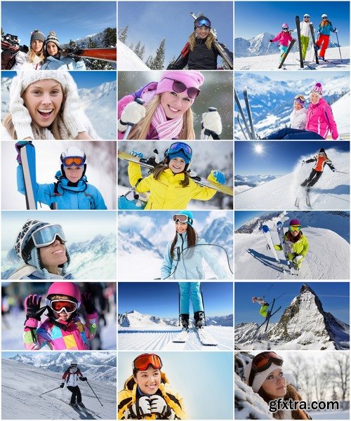 Collection girl woman skiing ski resort 25 HQ Jpeg