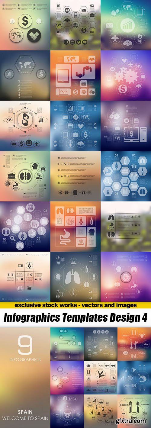 Infographics Templates Design 4 - 8xEPS