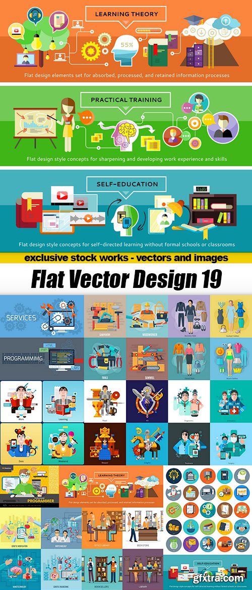 Flat Vector Design 19 - 25xEPS