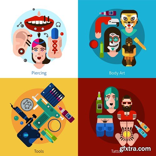 Flat Vector Design 19 - 25xEPS