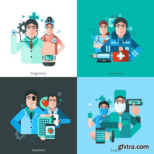 Flat Vector Design 19 - 25xEPS