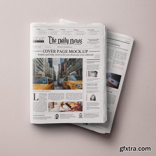 Daily Newspaper Psd Mockup