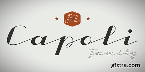 CA Capoli Font Family 2 Fonts $58