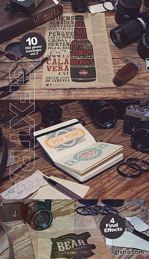 CM - 10 Old Photo Mockups vol3 487542