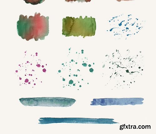 CreativeMarket Watercolor Bundle 486913