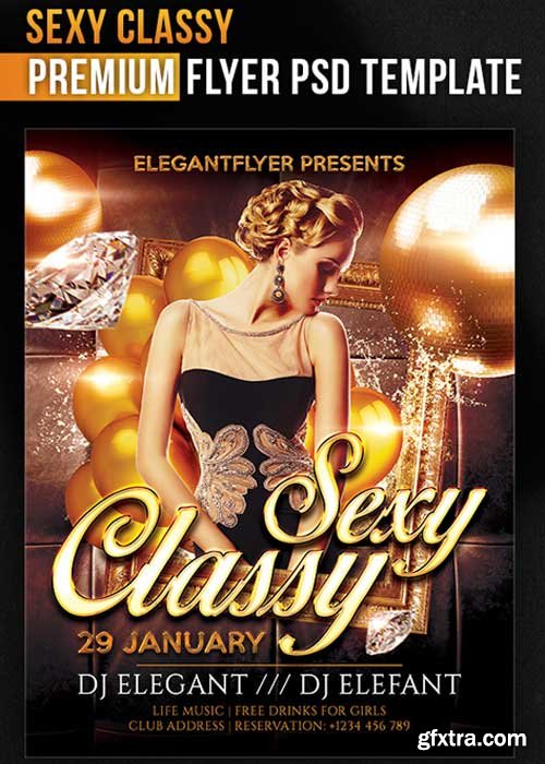 Sexy Classy Flyer PSD Template + Facebook Cover