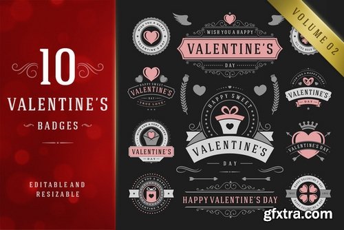 CM - Valentine's Day Logo Badges & Labels 464629