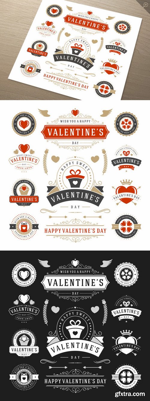 CM - Valentine's Day Logo Badges & Labels 464629