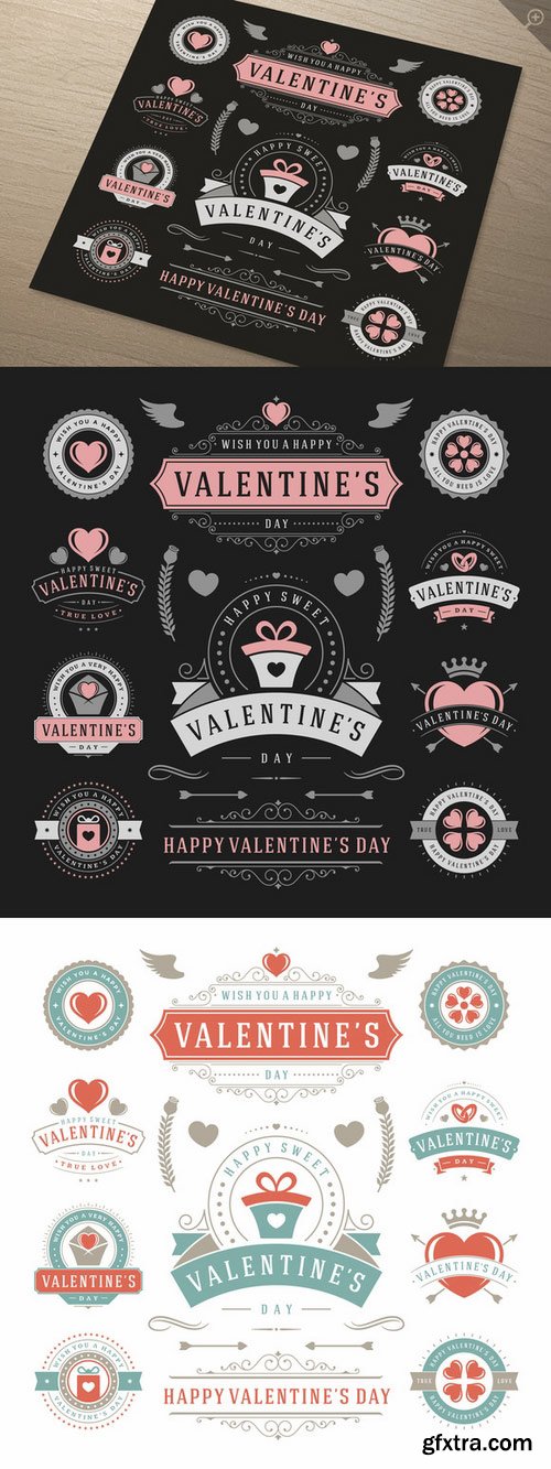 CM - Valentine's Day Logo Badges & Labels 464629