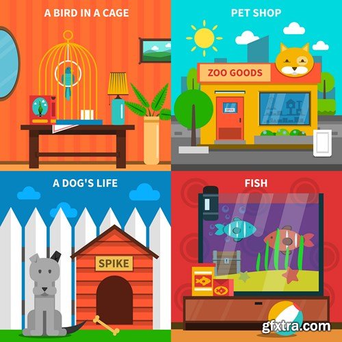 Flat Vector Design 20 - 25xEPS