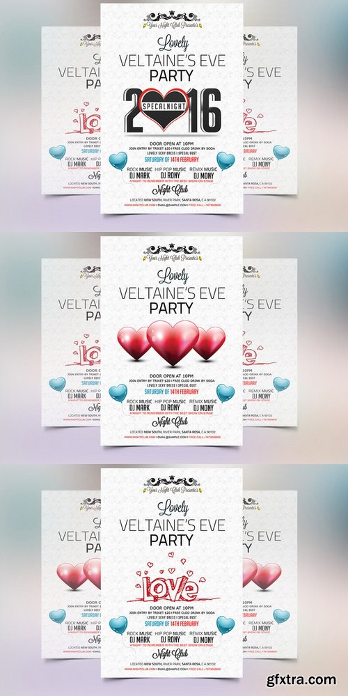 CM - Valentines Eve 2016 Party Flyer 486839