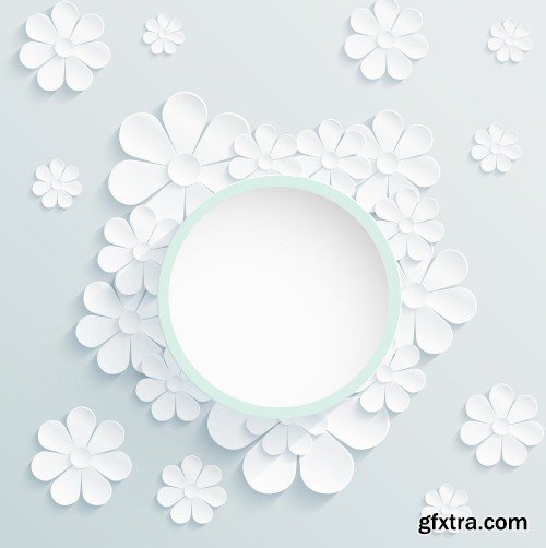 Beautiful bright vector backgrounds with flowers