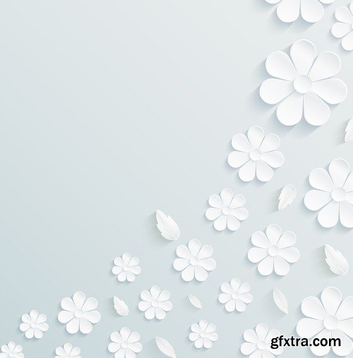 Beautiful bright vector backgrounds with flowers