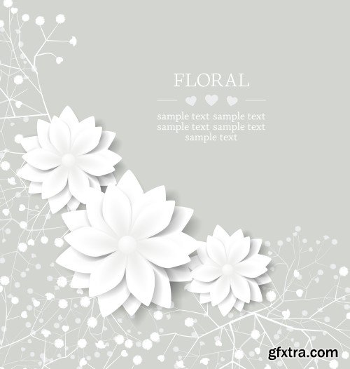 Beautiful bright vector backgrounds with flowers