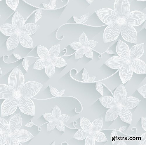 Beautiful bright vector backgrounds with flowers