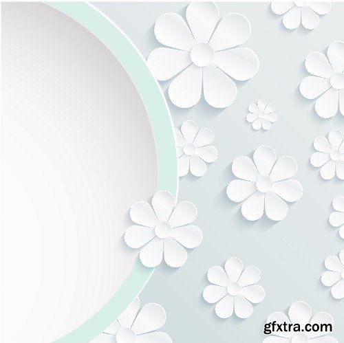 Beautiful bright vector backgrounds with flowers