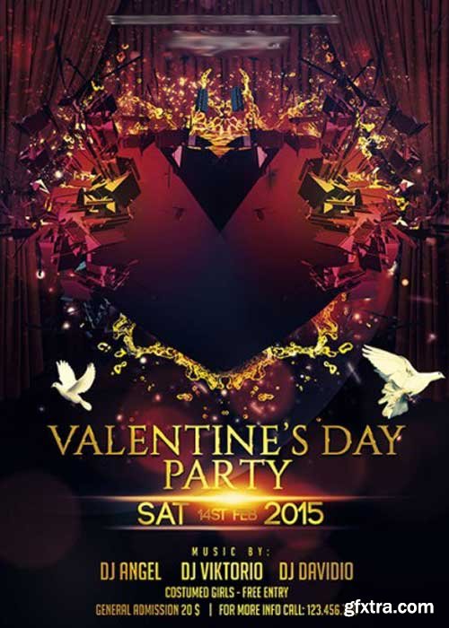 Valentines Day Party Premium Flyer Template