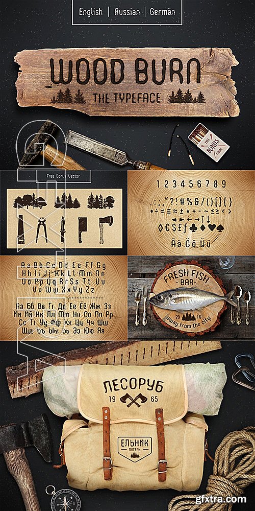 CM - WoodBurn Font 488028