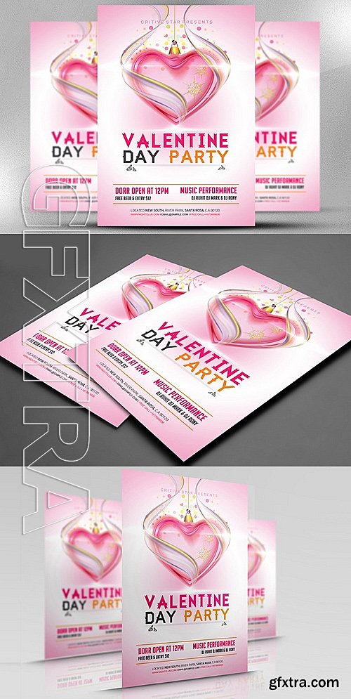 CM - Valentine Day Party Flyer Template 489746