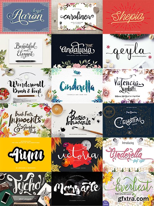 Creativemarket Super Script Bundle + Extras Vol. 1