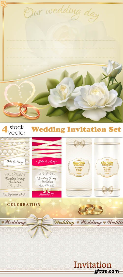 Vectors - Wedding Invitation Set