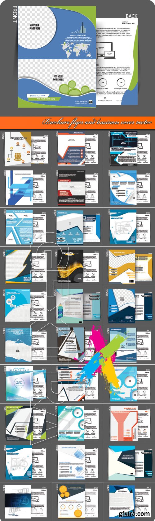 Brochure flyer and business cover vector