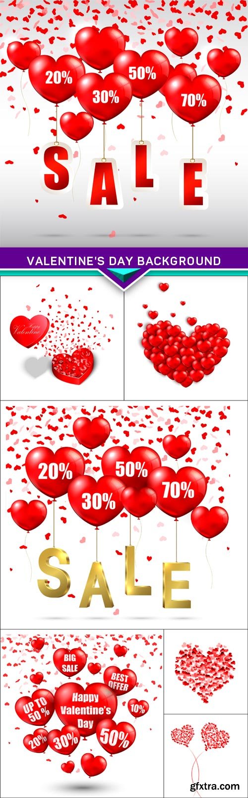 Valentine's Day background sale form of heart 7x JPEG