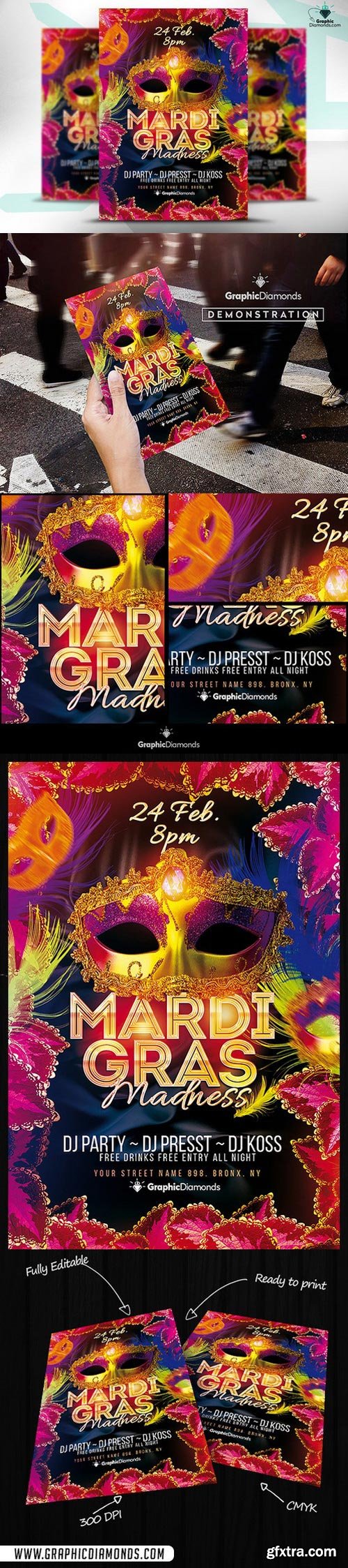 CM - Mardi Gras Madness Flyer 484249