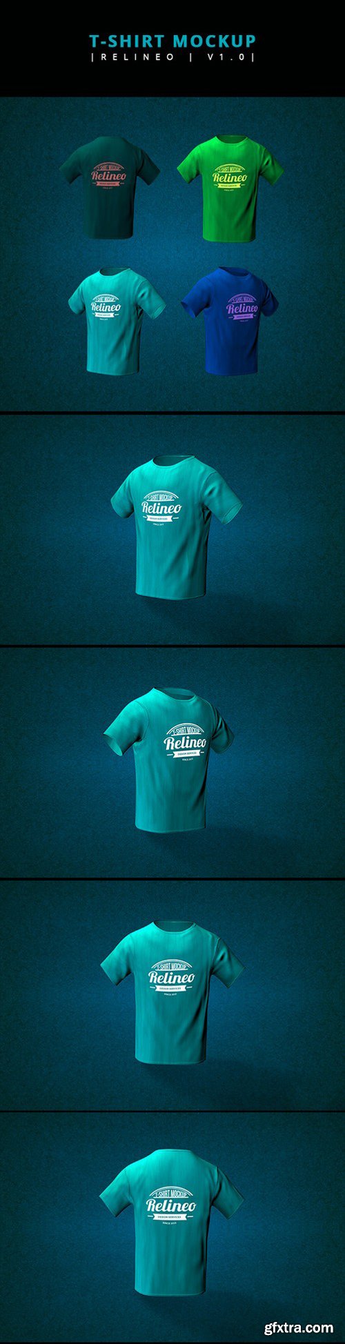 CM - Relineo T-shirt Mock-up Pack 485526