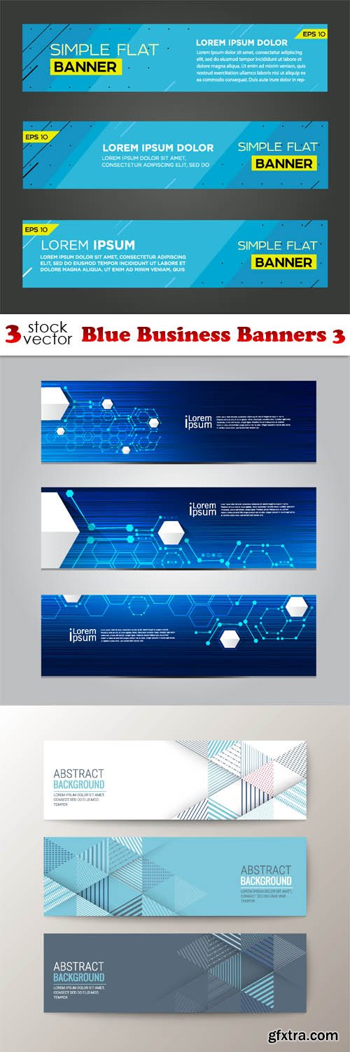 Vectors - Blue Business Banners 3