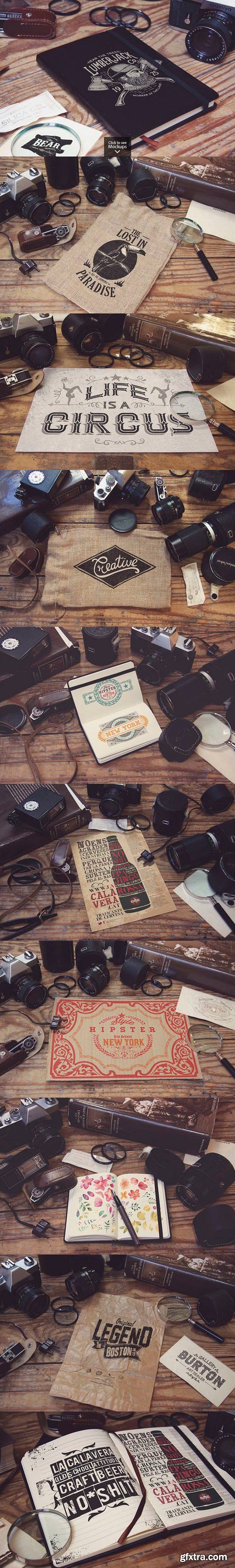 CM - 30 Old Photo Mockups Bundle 487556