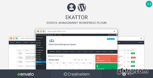 CodeCanyon - Ekattor School Manager Wordpress Plugin v1.1 - 11604783