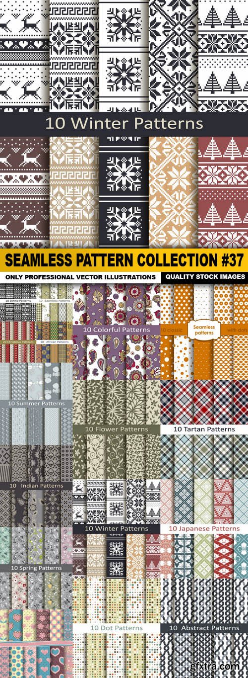 Seamless Pattern Collection #37 - 16 Vector