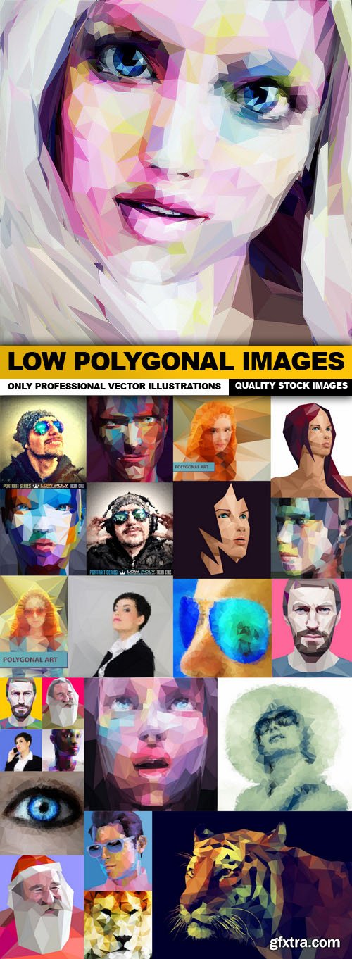 Low Polygonal Images - 25 Vector