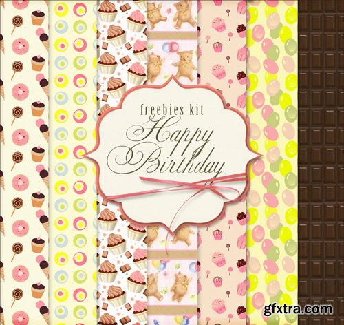 Decorative Background Textures - Happy Birthday