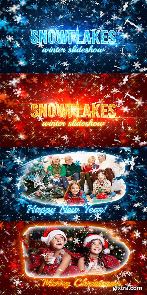 Videohive Snowflakes (winter slideshow) 9705175