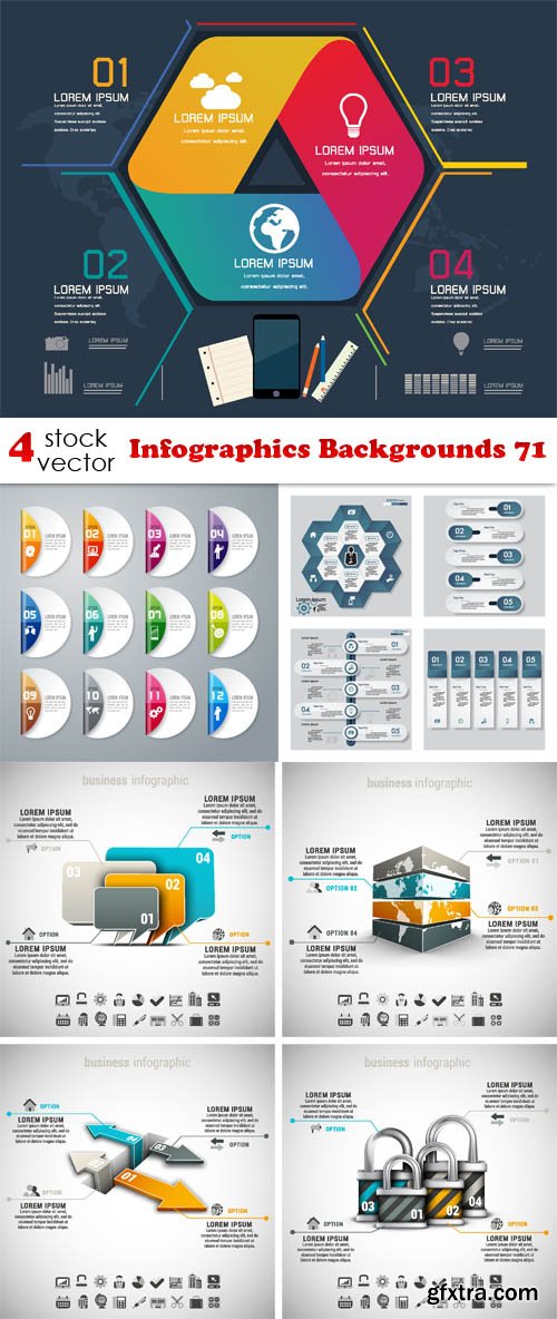 Vectors - Infographics Backgrounds 71