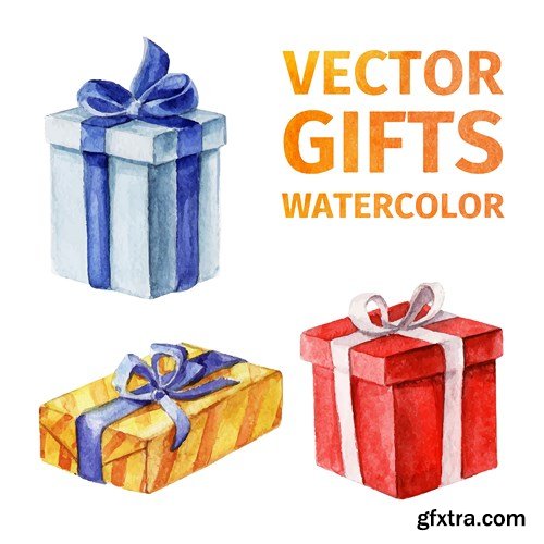 Watercolor Design Vector Set 3 - 15xEPS