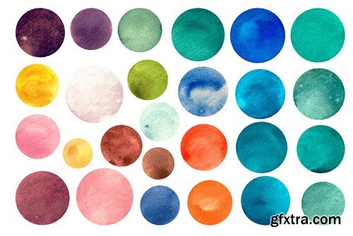 Watercolor Design Vector Set 3 - 15xEPS