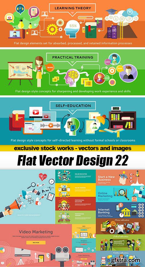 Flat Vector Design 22 - 25xEPS