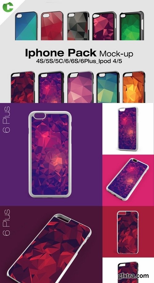 CM - Iphone Pack - 2d Case Mock-Up 492175