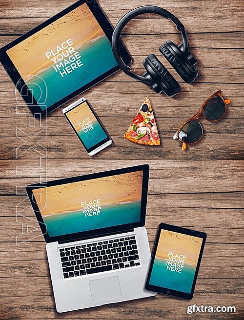 CM - Devices On Wood - Mockups V2 491506