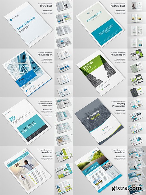 CreativeMarket 8 Informational Brochures Bundle 489202