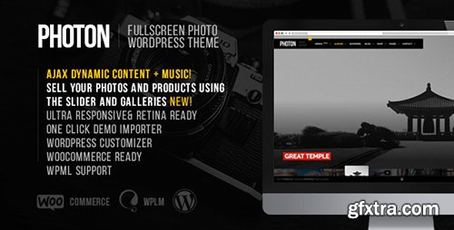 ThemeForest - Photon v1.1.5 - Fullscreen Photography WordPress Theme - 11543656