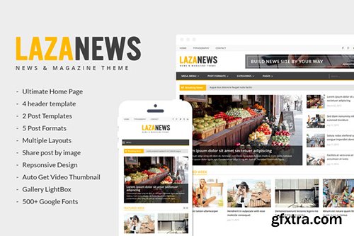 LazaNews v1.0 - News, Magazine, Newspaper WordPress Theme - CM 330449