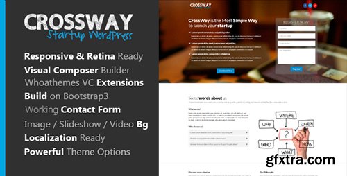 ThemeForest - CrossWay v1.1.1 - Startup Landing Page Bootstrap WP Theme - 9497712